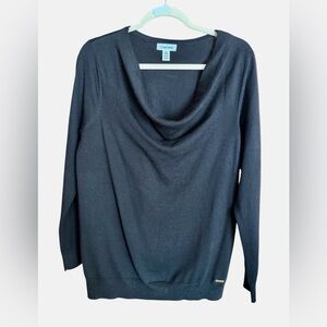 Calvin Klein Women's Black Cowl Neck Sweater